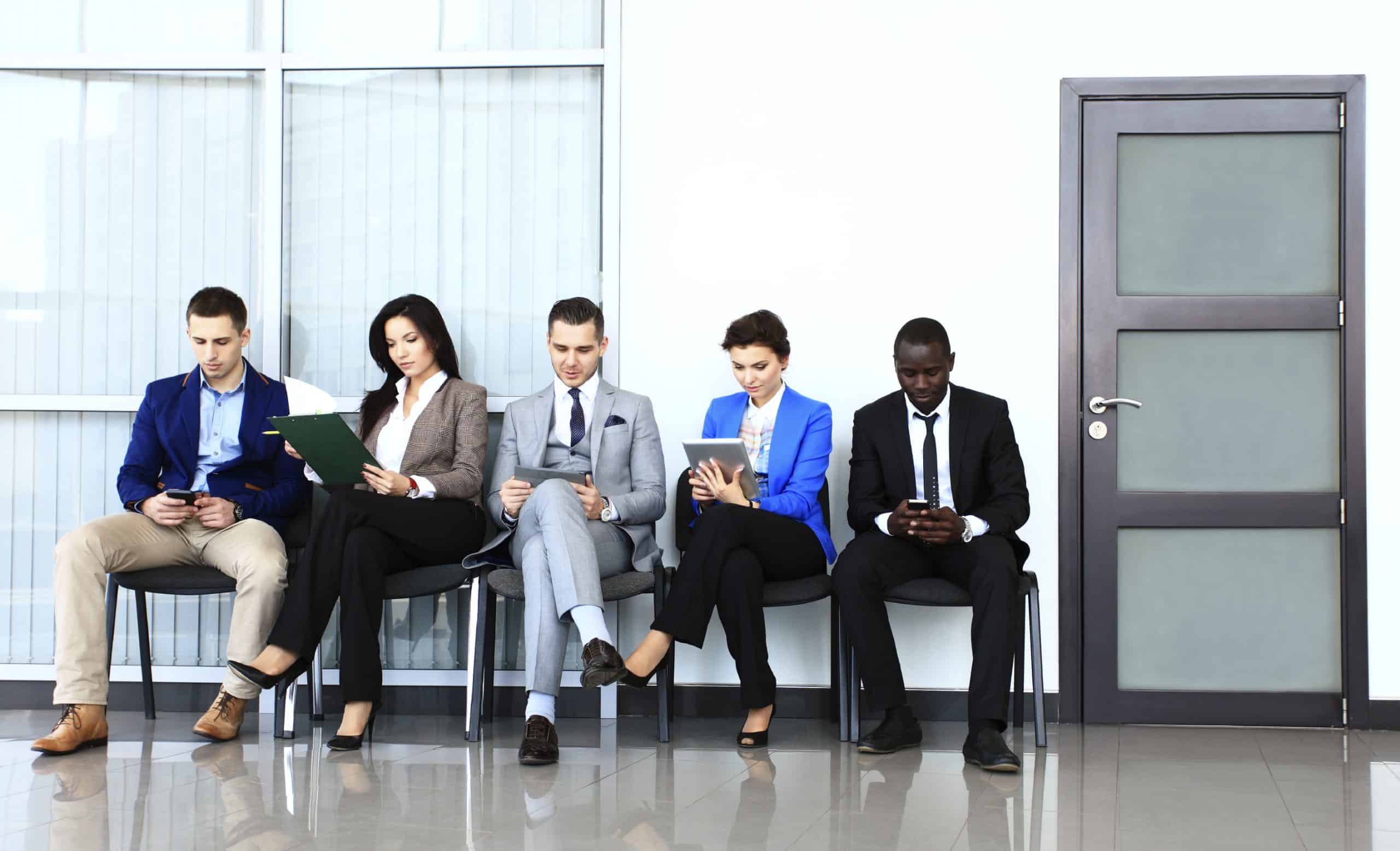 People waiting for an interview