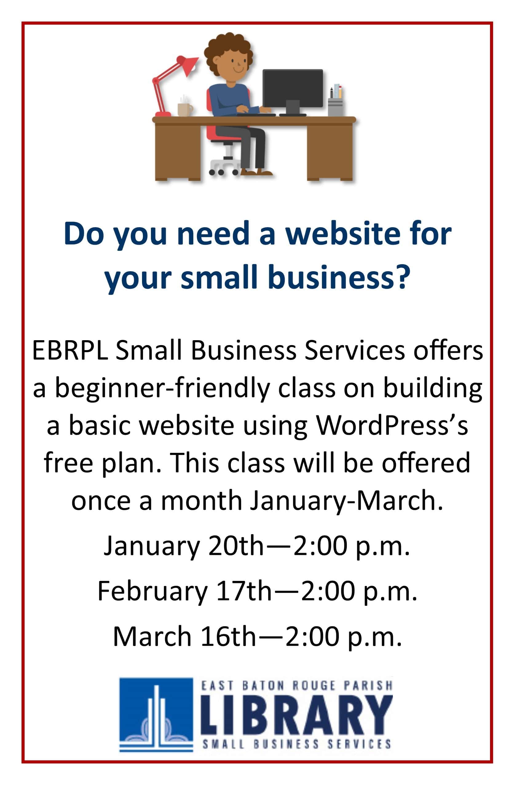 East Baton Rouge Parish Library| image: WordPress_Class_Flyer_Image__1_